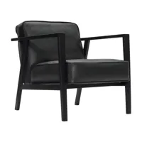 andersen furniture - chaise longue lc1 - noir/cuir sevilla 4001/lxhxp 72x77x82cm/structure chêne laqué noir
