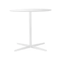la palma - table de bistrot auki p16 h72cm - blanc/stratifié de table 0,9/h x ø 72x60cm/structure laqué blanc