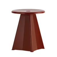 vitra - tabouret métallique - rouge japonais/revêtu par poudre/hxø 44,5x38cm