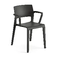 arper - fauteuil de jardin juno 02 - noir/lxhxp 47x78x53cm