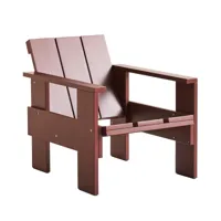 hay - chaise longue de jardin crate 77cm - rouge de fer/laqué à base d'eau/lxpxh 77x58x64,5cm