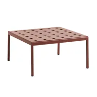 hay - table d'appoint de jardin balcony 75x76x39cm - rouge de fer/revêtu par poudre/lxlxh 75x76x39cm/avec standard patins