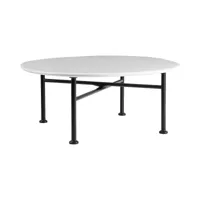 gubi - table d'appoint de jardin carmel h32cm - blanc palourde/h x ø 32x75cm/structure noir semi-mat