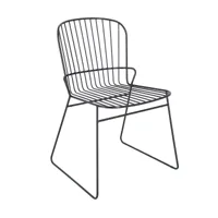 jan kurtz - chaise de jardin ferly - noir/lxpxh 56x57x81cm 56x57x81cm lxbxh/charge maximale 120 kg