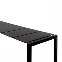 kristalia - sushi - table extensible - noir/piètement noir/stratifié/livrée avec 2 rallonges/l: 220-257-294cm
