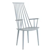 hay - chaise avec accoudoirs j110 hêtre - bleu ardoise/aqué à base d'eau/lxhxp 53x106x60cm