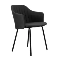 cane-line - chaise de jardin avec accoudoirs choice - gris foncé/cane-line natté (100% acrylique)/structure acier revêtu par poudre/lxhxp 59x79x53cm