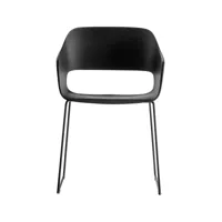 pedrali - chaise avec accoudoirs babila 2745 - noir/hxlxp 79x53.5x54.5cm/structure peint par poudrage noir