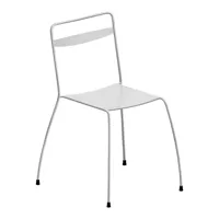 zeus - chaise tondella - blanc/laqué polyester époxy/lxhxp 55x80x52cm