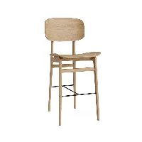 norr 11 - chaise de bar ny11 65cm - chêne naturel/laqué clair/lxhxp 45.5x98x52cm