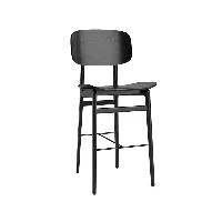 norr 11 - chaise de bar ny11 65cm - chêne noir/laqué clair/lxhxp 45.5x98x52cm