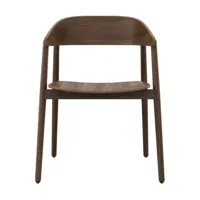 andersen furniture - chaise avec accoudoirs ac2 - chêne/fumé et huilé/lxhxp 58x74x53cm