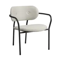 gubi - chaise longue coco - gris 106/eero special/lxhxp 68x73x67cm/structure noir mat/avec patins en plastique