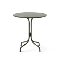 &tradition - table de jardin café thorvald sc96 - bronze vert/revêtu par poudre/h x ø 72x70cm