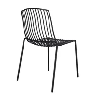 jan kurtz - chaise de jardin mori - noir/revêtu par poudre/lxlxh 56x53x82cm