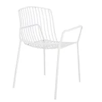 jan kurtz - chaise de jardin avec accoudoirs mori - blanc/revêtu par poudre/lxlxh 56x58x82cm