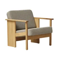 form & refine - fauteuil lounge chêne huilé block - marron 227/hallingdal 65/lxlxh 69,5x73,5x70cm/structure en chêne huilé