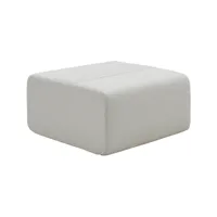 softline - pouf loft - blanc/tissu boucle 342/lxhxp 69x34x70cm/avec patins en plastique