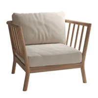 fritz hansen - skagerak - fauteuil lounge de jardin skagerak tradition - light sand/sunbrella lopi antique (100% polyacrylic)/wxhxd 90.5x82x78.5cm