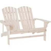 outsunny fauteuil de jardin adirondack chaise longue dossier incurvé en bois charge max 250 kg pour jardin piscine terrasse bois naturel
