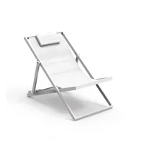 talenti - chaise longue touch en aluminium peint