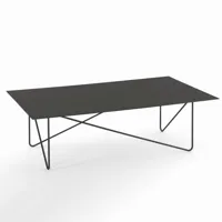 pezzani - table basse rectangulaire en métal shape, découvrez la collection shape sur arredinitaly