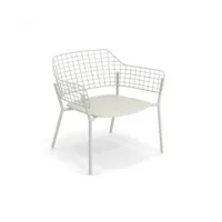 emu - fauteuil de jardin lyze xl, disponible avec coussin. (2 pezzi)