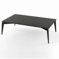 pezzani - table basse rectangulaire avec plateau en marbre, le meilleur chez arredintaly