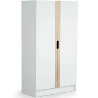 armoire 2 portes en bois de hêtre verni carrousel blanc