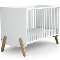 lit à barreaux en bois de hêtre  pirate blanc (60 x 120 cm)