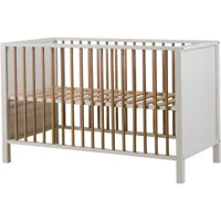 lit bébé à barreaux nordic argile/naturel (120 x 60 cm)
