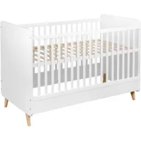 lit bébé à barreaux loft white (120 x 60 cm)