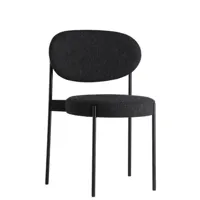 chaise series 430  - noir - hallingdal 180 - gris foncé