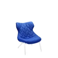 fauteuil foliage - laine bleue - blanc