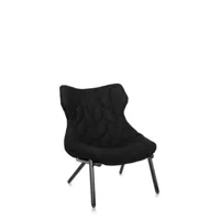fauteuil foliage - laine noire - noir