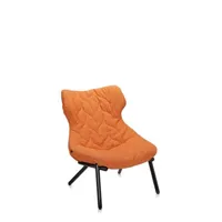 fauteuil foliage - trevira orange - noir