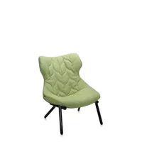 fauteuil foliage - trevira verte - noir