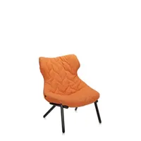 fauteuil foliage - laine orange - noir