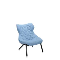 fauteuil foliage - couverture trevira bleue - noir