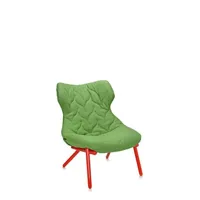 fauteuil foliage - laine verte - rouge