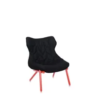fauteuil foliage - laine noire - rouge