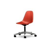 chaise de bureau eames plastic side pscc - poppy red