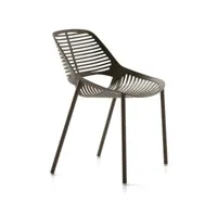 chaise de jardin niwa - gris métallique