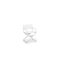 chaise de metteur en scène ahoi - tissu acrylique - blanc