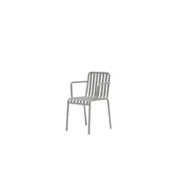chaise avec accoudoirs palissade - gris brume