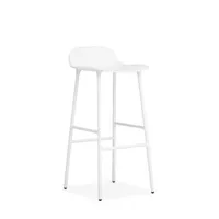 chaise de bar form avec structure en métal - blanc - 75 cm