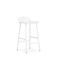 chaise de bar form avec structure en métal - blanc - 65 cm