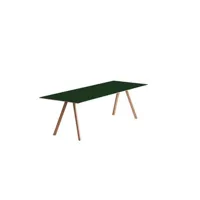 table de salle à manger copenhague cph30 - vert - vernis à base d'eau - 200 x 90 cm