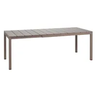 table à rallonges rio dureltop - tortora - longeur 140 / 210 cm