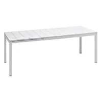 table à rallonges rio dureltop - bianco - longeur 140 / 210 cm